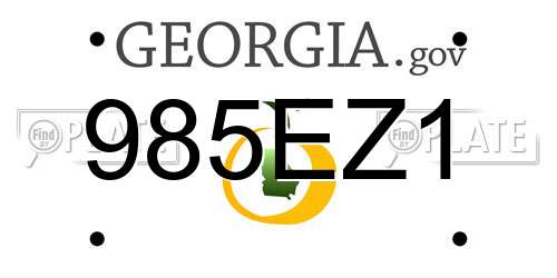 985EZ1 Georgia License Plate