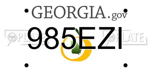 985EZI Georgia License Plate