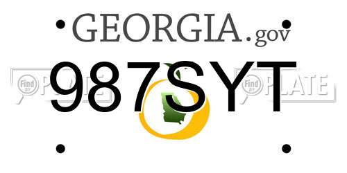 987SYT Georgia License Plate