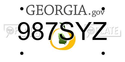 987SYZ Georgia License Plate