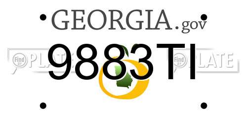 9883TI Georgia License Plate
