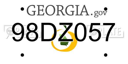 98DZ057 Georgia License Plate
