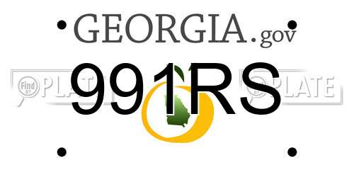 991RS Georgia License Plate