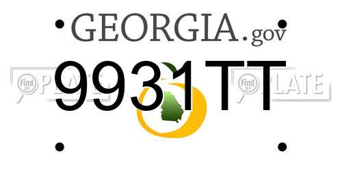 9931TT Georgia License Plate