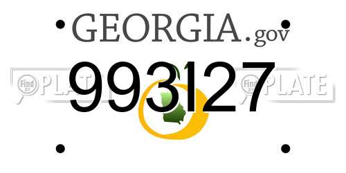 993I27 Georgia License Plate