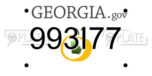 993I77 Georgia License Plate