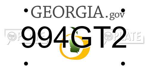 994GT2 Georgia License Plate