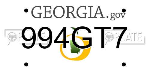994GT7 Georgia License Plate