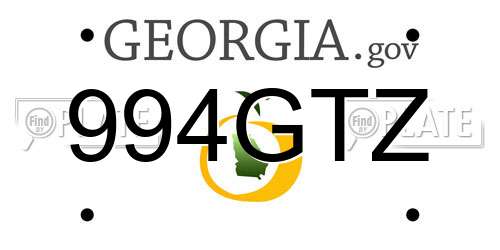 994GTZ Georgia License Plate