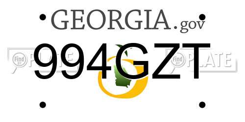 994GZT Georgia License Plate