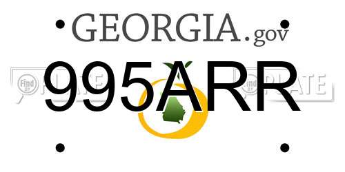 995ARR Georgia License Plate