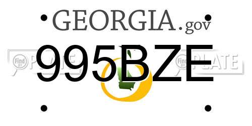 995BZE Georgia License Plate