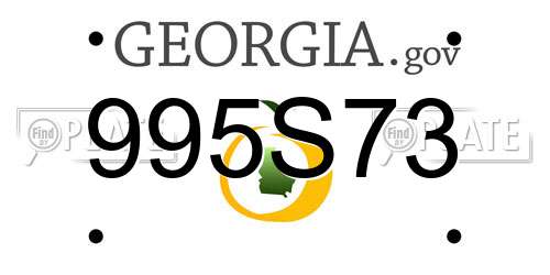 995S73 Georgia License Plate
