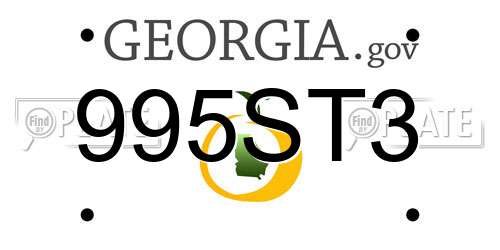 995ST3 Georgia License Plate