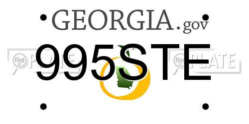 995STE Georgia License Plate