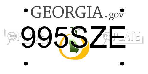 995SZE Georgia License Plate