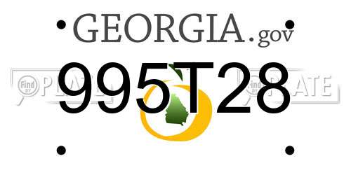 995T28 Georgia License Plate