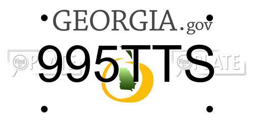 995TTS Georgia License Plate