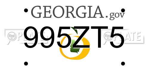 995ZT5 Georgia License Plate