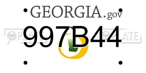 997B44 Georgia License Plate