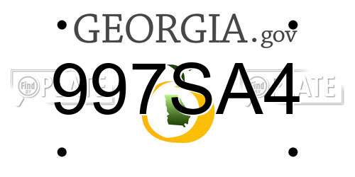 997SA4 Georgia License Plate