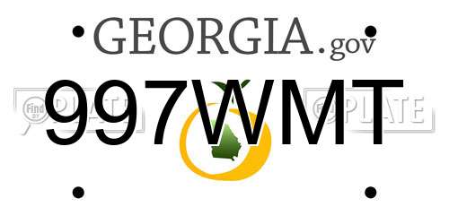 997WMT Georgia License Plate