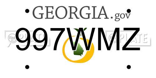 997WMZ Georgia License Plate