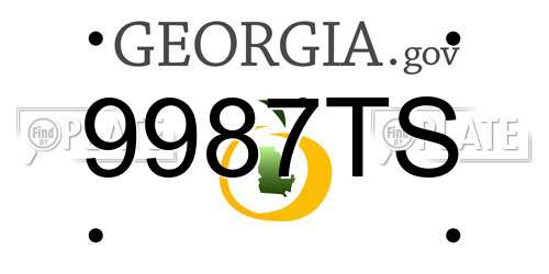 9987TS Georgia License Plate