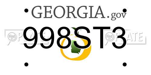 998ST3 Georgia License Plate