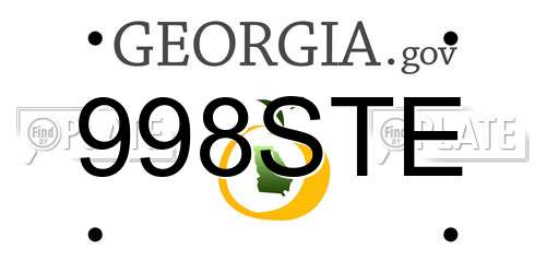 998STE Georgia License Plate