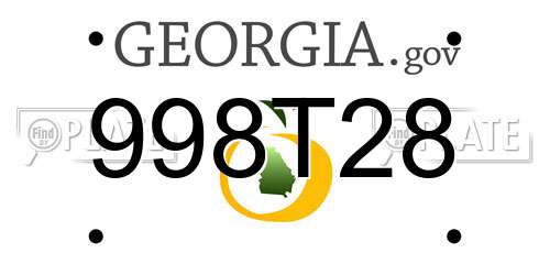 998T28 Georgia License Plate