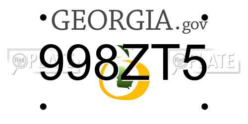 998ZT5 Georgia License Plate
