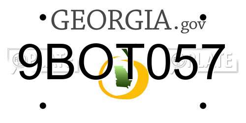 9BOT057 Georgia License Plate