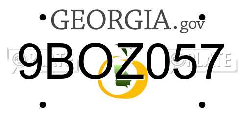 9BOZ057 Georgia License Plate