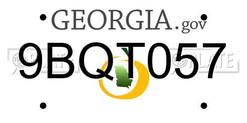 9BQT057 Georgia License Plate