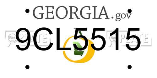 9CL5515 Georgia License Plate