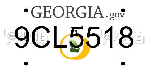 9CL5518 Georgia License Plate