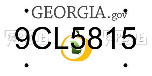 9CL5815 Georgia License Plate