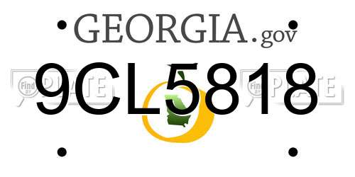 9CL5818 Georgia License Plate