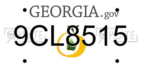 9CL8515 Georgia License Plate