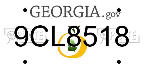 9CL8518 Georgia License Plate