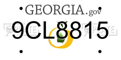 9CL8815 Georgia License Plate