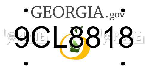 9CL8818 Georgia License Plate