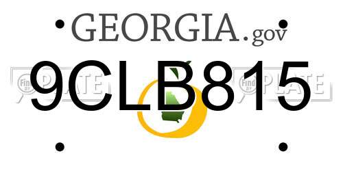 9CLB815 Georgia License Plate