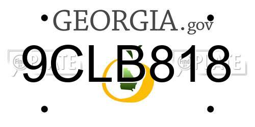 9CLB818 Georgia License Plate