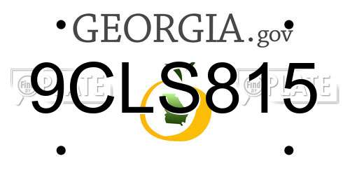 9CLS815 Georgia License Plate