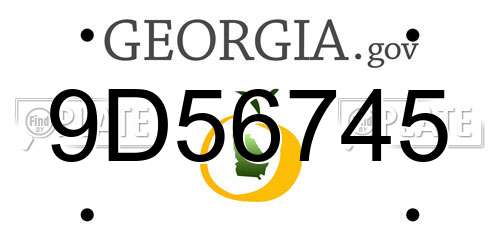9D56745 Georgia License Plate