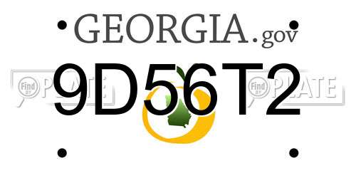 9D56T2 Georgia License Plate