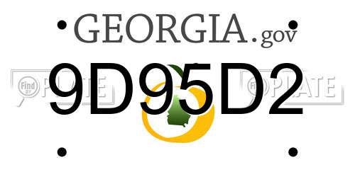 9D95D2 Georgia License Plate