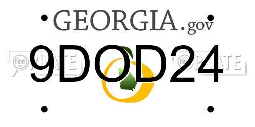 9DOD24 Georgia License Plate